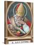 St. Augustine (354-430). African Bishop, Doctor and Father of the Church-Prisma Archivo-Stretched Canvas