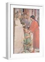 St. Augustine as a Boy, from the Life of St. Augustine-Benozzo di Lese di Sandro Gozzoli-Framed Giclee Print
