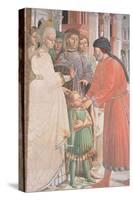 St. Augustine as a Boy, from the Life of St. Augustine-Benozzo di Lese di Sandro Gozzoli-Stretched Canvas