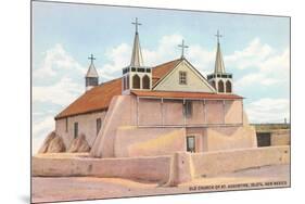 St. Augustine Church, Iselta Pueblo-null-Mounted Art Print