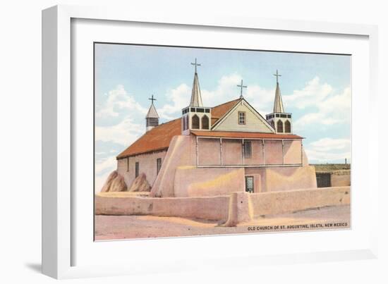 St. Augustine Church, Iselta Pueblo-null-Framed Art Print