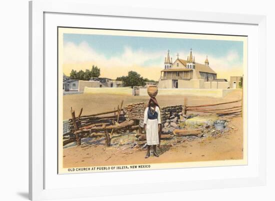 St. Augustine Church, Iselta Pueblo-null-Framed Art Print