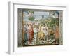 St. Augustine Departing Rome for Milan, Stories of St. Augustine, 1465-Benozzo Gozzoli-Framed Giclee Print