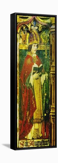 St Augustine, Detail of the Rood Screen, St Catherine's Church, Ludham, Norfolk, Uk-null-Framed Stretched Canvas