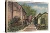 St. Augustine, FL - Aviles St. in Old Spanish Quarter-Lantern Press-Stretched Canvas