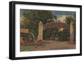 St. Augustine, FL - Fountain of Youth Entrance View-Lantern Press-Framed Art Print