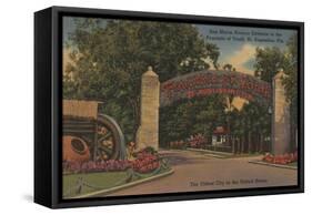 St. Augustine, FL - Fountain of Youth Entrance View-Lantern Press-Framed Stretched Canvas