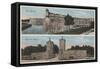 St. Augustine, FL - View of Ft. Marion & City Gates-Lantern Press-Framed Stretched Canvas