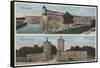 St. Augustine, FL - View of Ft. Marion & City Gates-Lantern Press-Framed Stretched Canvas