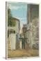St. Augustine, FL - View of Treasury Street & Man-Lantern Press-Stretched Canvas