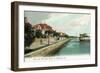 St. Augustine, Florida - Bay Street View of the Sea Wall-Lantern Press-Framed Art Print