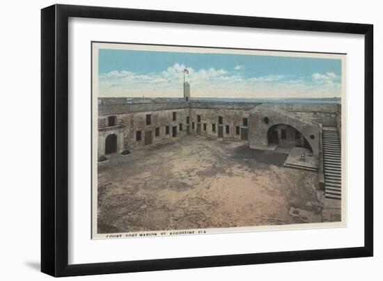 St. Augustine, Florida - Bird's Eye of Ft. Marion Ct.-Lantern Press-Framed Art Print