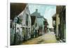 St. Augustine, Florida - Charlotte Street Scene-Lantern Press-Framed Art Print