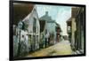 St. Augustine, Florida - Charlotte Street Scene-Lantern Press-Framed Art Print