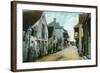 St. Augustine, Florida - Charlotte Street Scene-Lantern Press-Framed Art Print