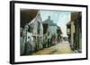 St. Augustine, Florida - Charlotte Street Scene-Lantern Press-Framed Art Print