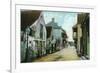 St. Augustine, Florida - Charlotte Street Scene-Lantern Press-Framed Premium Giclee Print