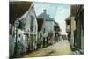 St. Augustine, Florida - Charlotte Street Scene-Lantern Press-Mounted Premium Giclee Print