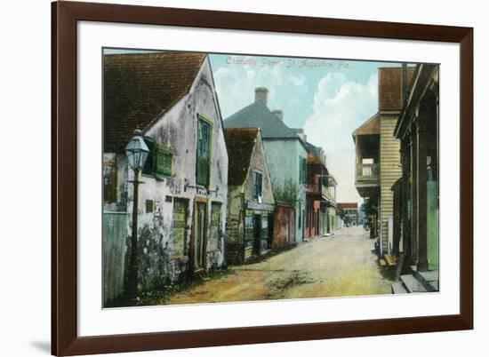 St. Augustine, Florida - Charlotte Street Scene-Lantern Press-Framed Art Print