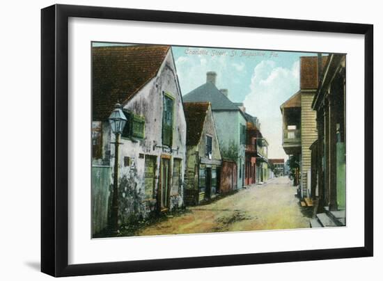 St. Augustine, Florida - Charlotte Street Scene-Lantern Press-Framed Art Print