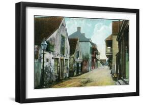 St. Augustine, Florida - Charlotte Street Scene-Lantern Press-Framed Art Print