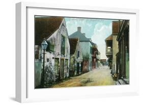 St. Augustine, Florida - Charlotte Street Scene-Lantern Press-Framed Art Print