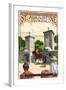 St. Augustine, Florida - City Gates-Lantern Press-Framed Art Print