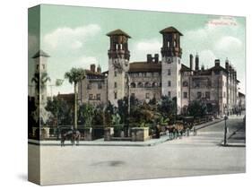 St. Augustine, Florida - Exterior View of Alcazar Hotel-Lantern Press-Stretched Canvas