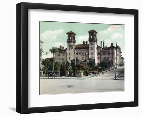 St. Augustine, Florida - Exterior View of Alcazar Hotel-Lantern Press-Framed Art Print