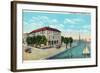 St. Augustine, Florida - Exterior View of the Bennett-Lantern Press-Framed Art Print