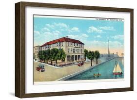 St. Augustine, Florida - Exterior View of the Bennett-Lantern Press-Framed Art Print