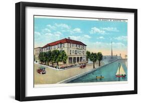 St. Augustine, Florida - Exterior View of the Bennett-Lantern Press-Framed Art Print