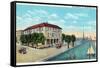 St. Augustine, Florida - Exterior View of the Bennett-Lantern Press-Framed Stretched Canvas