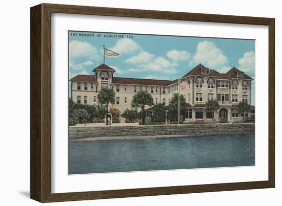 St. Augustine, Florida - Exterior View of the Monson-Lantern Press-Framed Art Print