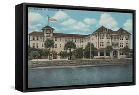 St. Augustine, Florida - Exterior View of the Monson-Lantern Press-Framed Stretched Canvas