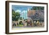 St. Augustine, Florida, Exterior View of the Oldest Schoolhouse, St. George Street-Lantern Press-Framed Art Print