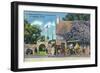 St. Augustine, Florida, Exterior View of the Oldest Schoolhouse, St. George Street-Lantern Press-Framed Art Print