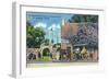 St. Augustine, Florida, Exterior View of the Oldest Schoolhouse, St. George Street-Lantern Press-Framed Art Print