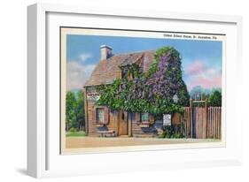 St. Augustine, Florida, Exterior View of the Oldest Schoolhouse-Lantern Press-Framed Art Print