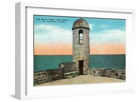 St. Augustine, Florida - Fort Marion Old Watchtower Scene-Lantern Press-Framed Art Print