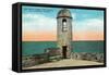 St. Augustine, Florida - Fort Marion Old Watchtower Scene-Lantern Press-Framed Stretched Canvas