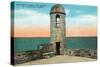 St. Augustine, Florida - Fort Marion Old Watchtower Scene-Lantern Press-Stretched Canvas