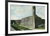 St. Augustine, Florida - Fort Marion Scene-Lantern Press-Framed Premium Giclee Print