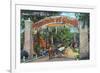 St. Augustine, Florida - Fountain of Youth Entrance Scene-Lantern Press-Framed Premium Giclee Print