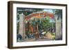 St. Augustine, Florida - Fountain of Youth Entrance Scene-Lantern Press-Framed Art Print