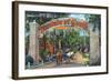 St. Augustine, Florida - Fountain of Youth Entrance Scene-Lantern Press-Framed Art Print