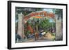 St. Augustine, Florida - Fountain of Youth Entrance Scene-Lantern Press-Framed Art Print