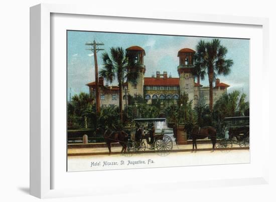 St. Augustine, Florida - Hotel Alcazar Exterior View-Lantern Press-Framed Art Print