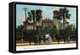St. Augustine, Florida - Hotel Alcazar Exterior View-Lantern Press-Framed Stretched Canvas