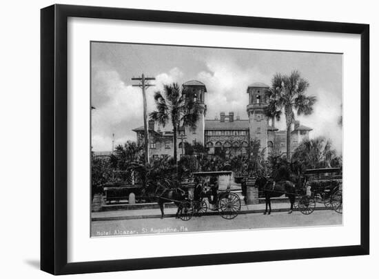 St. Augustine, Florida - Hotel Alcazar Front Entrance View-Lantern Press-Framed Art Print